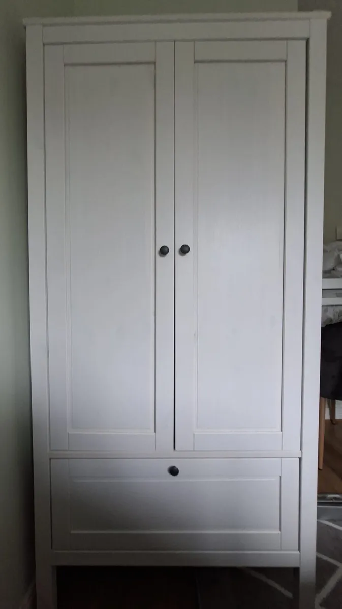 Single Bed Frame, Wardrobe, Locker & table Lamp - Image 3