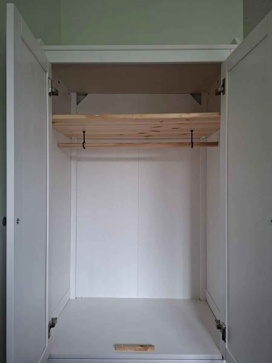 Single Bed Frame, Wardrobe, Locker & table Lamp - Image 4