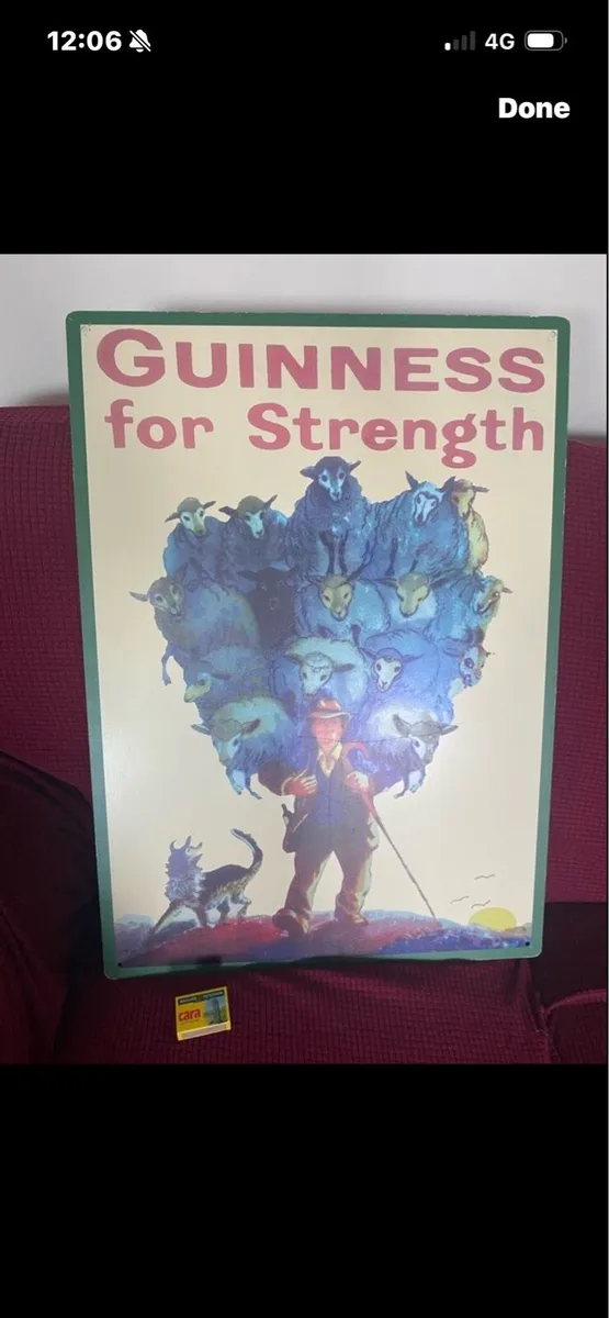 Large Vintage Guinness Metal Sign - Image 1