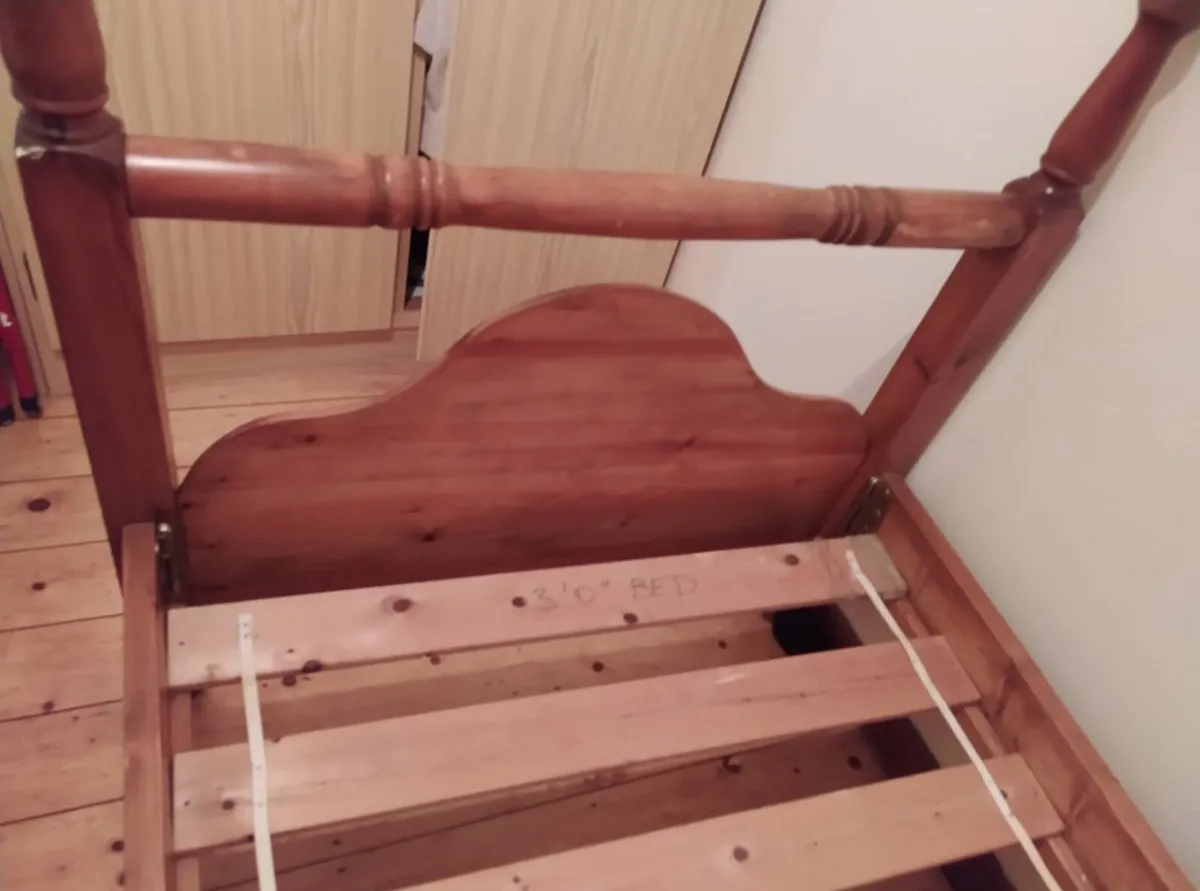 Extremely Solid Single Wooden Bed Frame - Deliver - Image 3