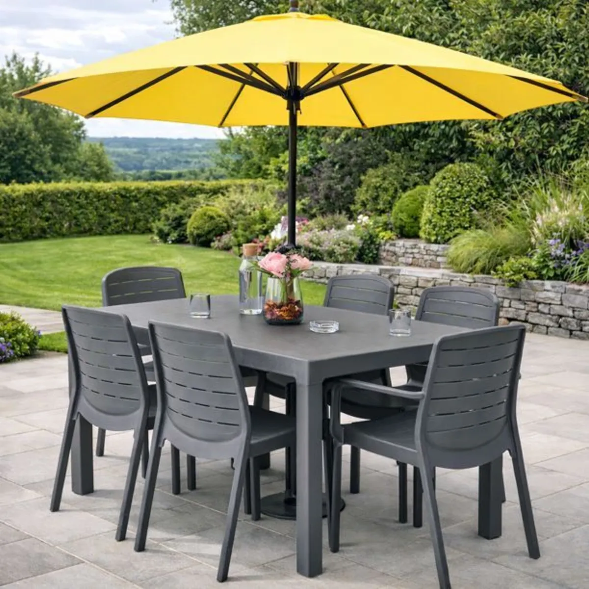 🌟 Cedargrain 6 Seater Table & Chairs  Delivered - Image 1