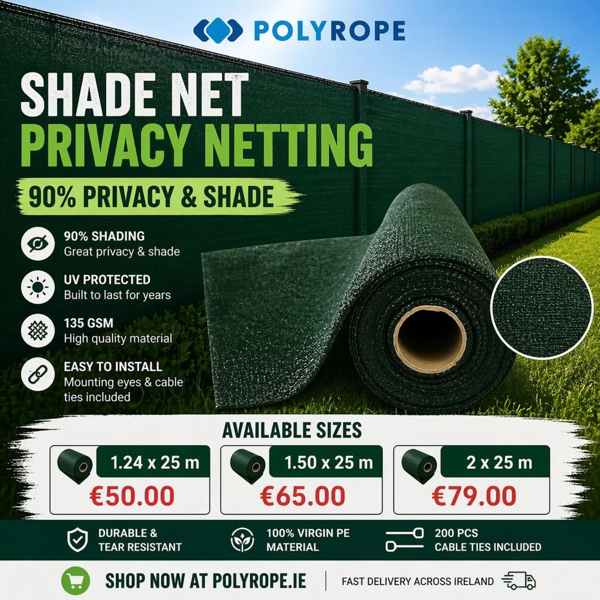 Privacy netting Green Shade net masking - Image 3