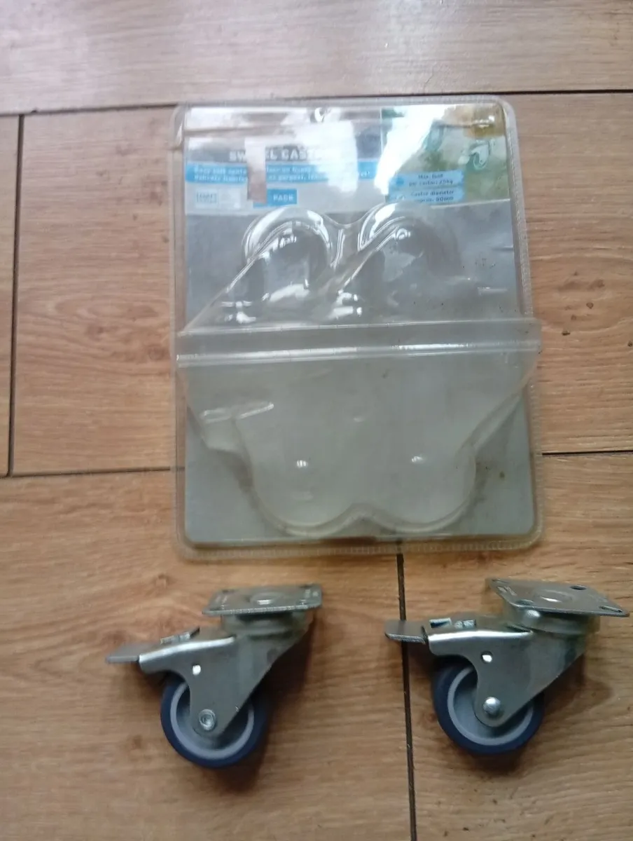 Brand New Heavy Duty Castors Wheels 50mm pair - Image 4