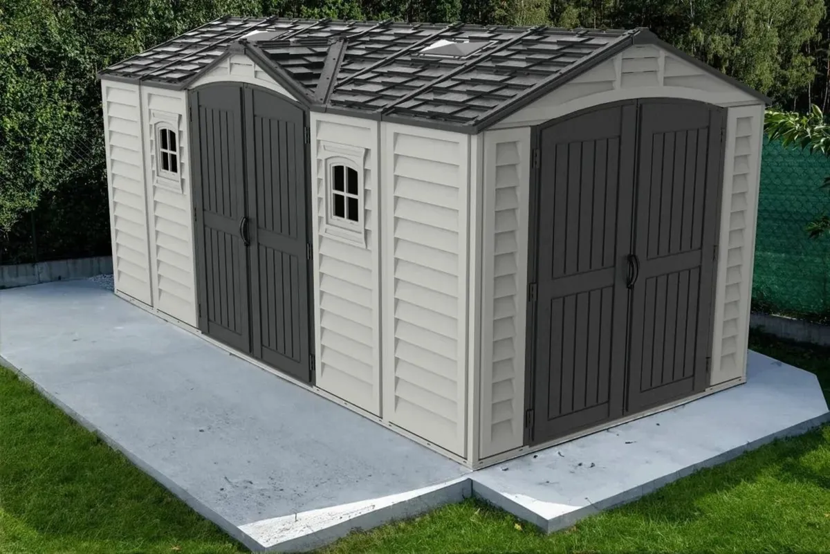 🏡 15x8 DURAMAX APEX PRO PLUS VINYL GARDEN SHEDS - Image 4