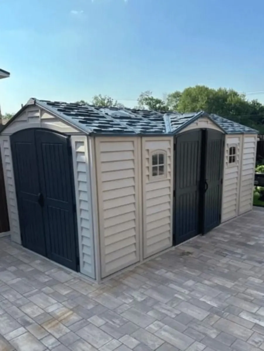 🏡 15x8 DURAMAX APEX PRO PLUS VINYL GARDEN SHEDS - Image 2