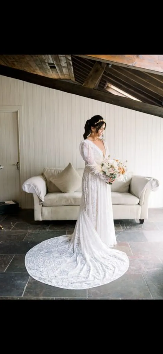 Rue de Seine Wedding Dress: Kyara Dress and Nova Sleeves - Image 1