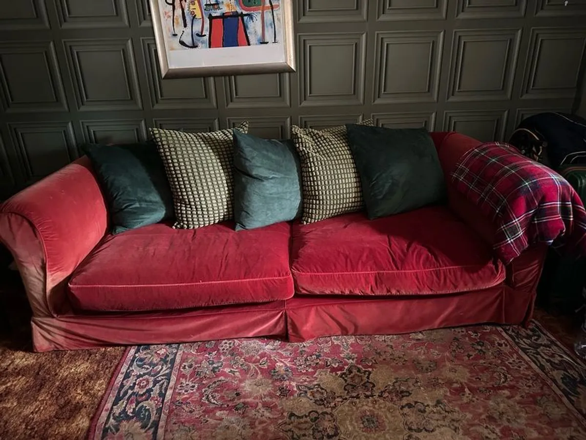 TETRAD feather filled velvet couch - Image 2