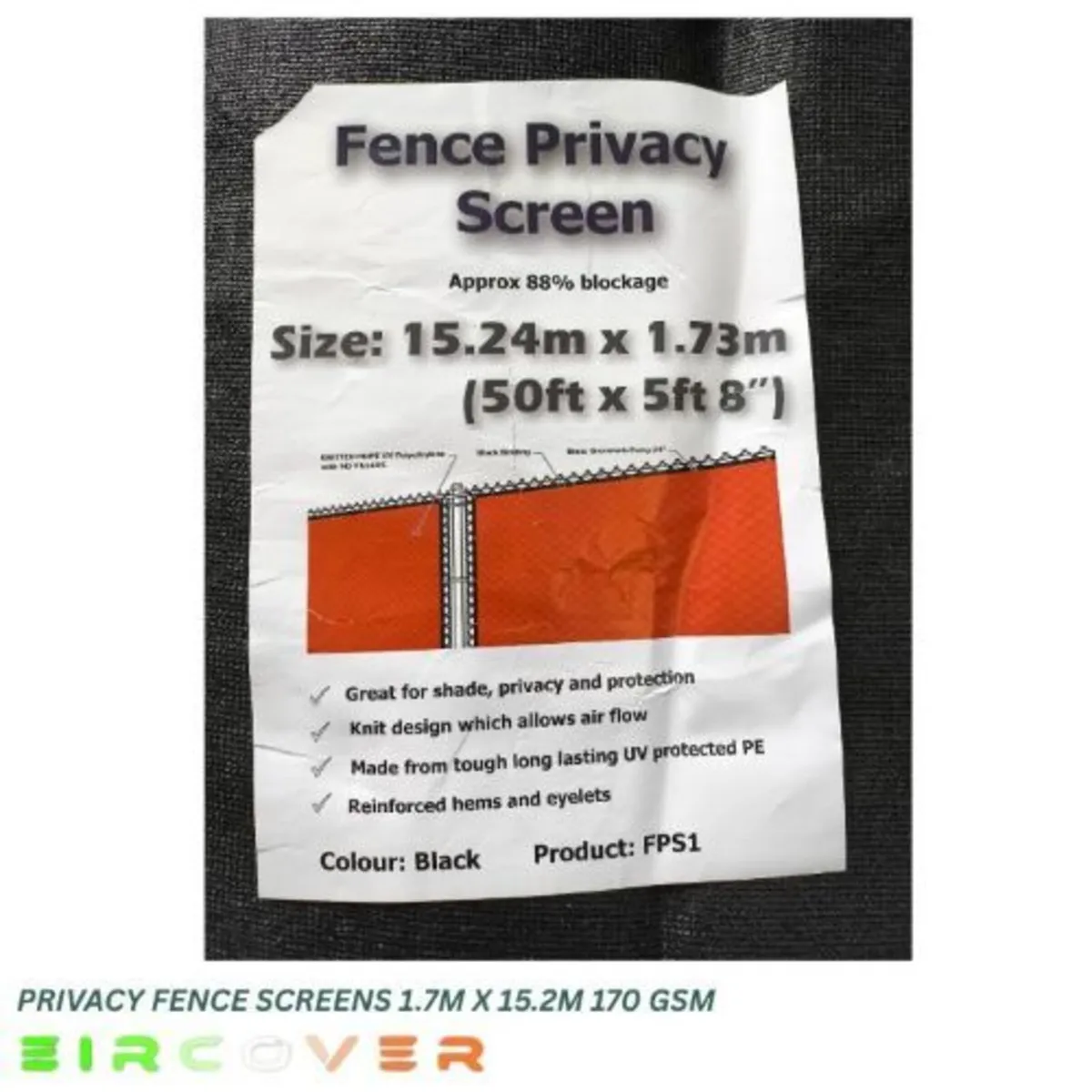 Privacy Fence Screens 1.7m x 15.2m (5'6'' x 49'9') - Image 1