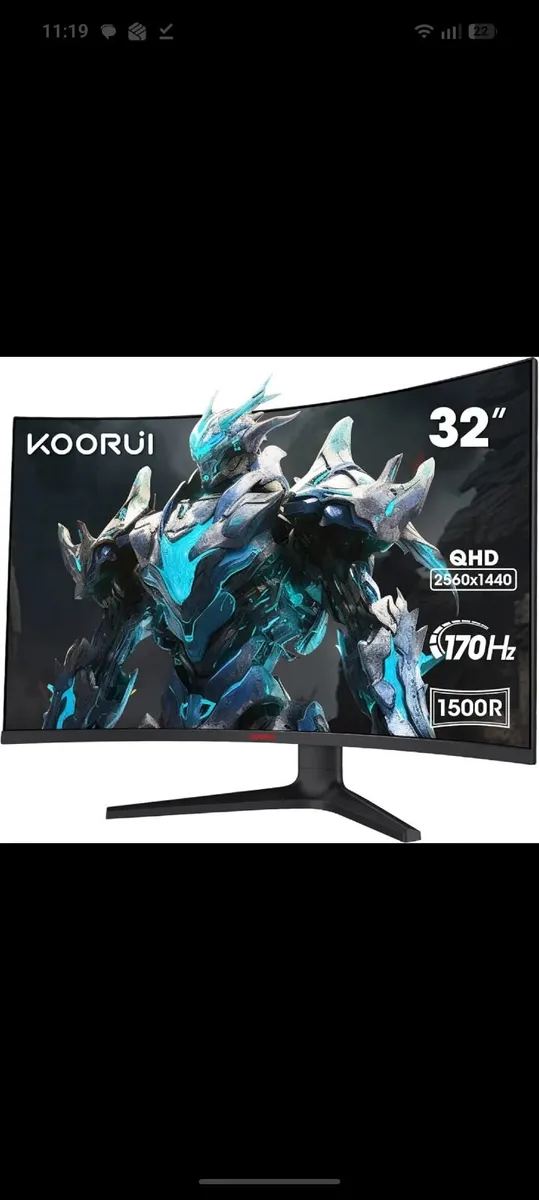Kooruu 32 inch curved gaming monitor - Image 2