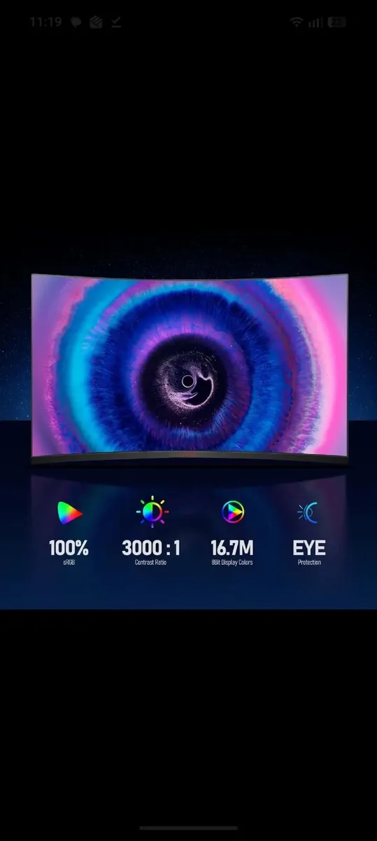 Kooruu 32 inch curved gaming monitor - Image 3