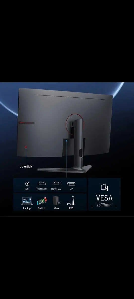 Kooruu 32 inch curved gaming monitor - Image 1