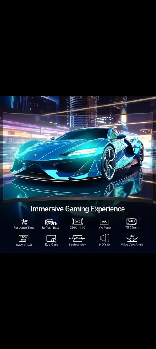 Kooruu 32 inch curved gaming monitor - Image 4