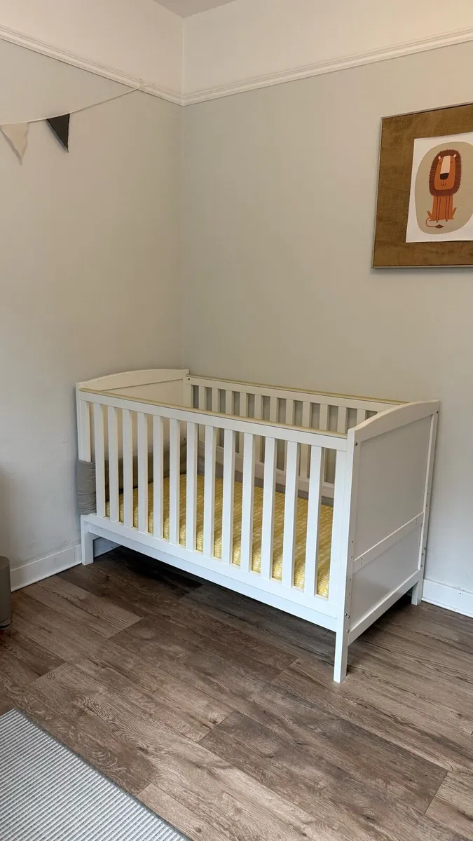 White Nursery Cot Bed - Image 3