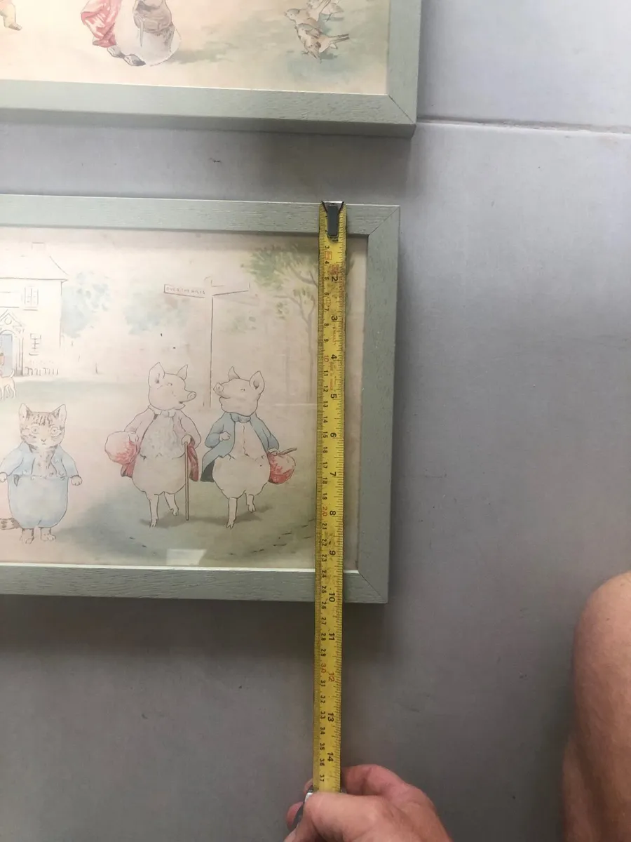 Large Peter Rabbit set of prints, framed - Image 4