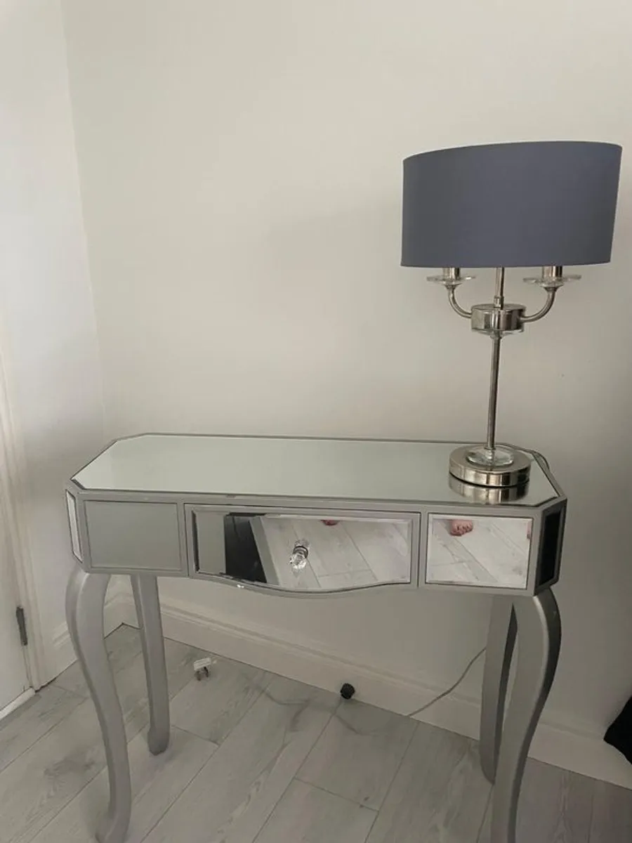 Hall Table, Mirror and Lamp - Image 1