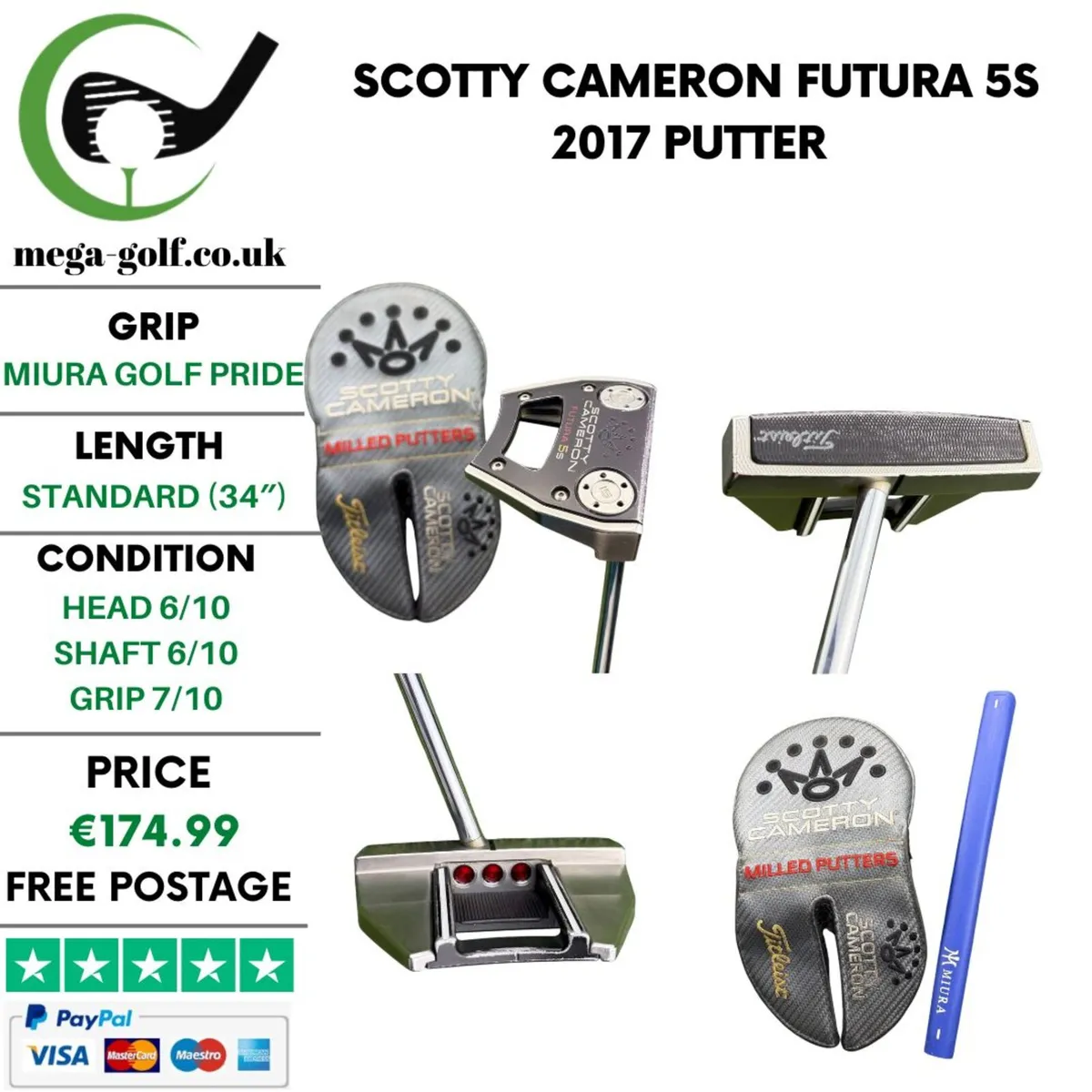 Scotty Cameron Futura 5s 2017 Putter / 34" - Image 1