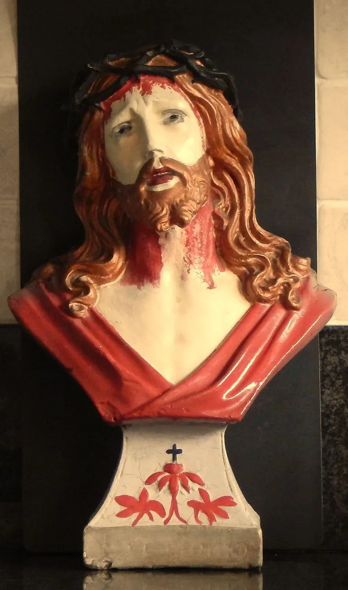 Large Vintage Bust of Christ - Image 1