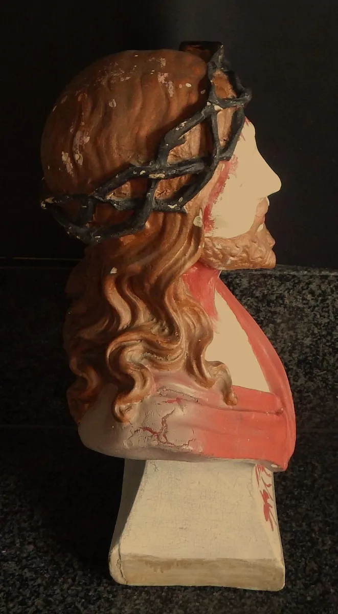 Large Vintage Bust of Christ - Image 3