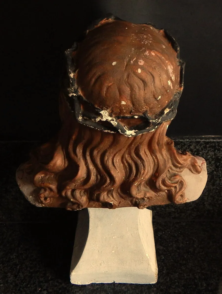 Large Vintage Bust of Christ - Image 4