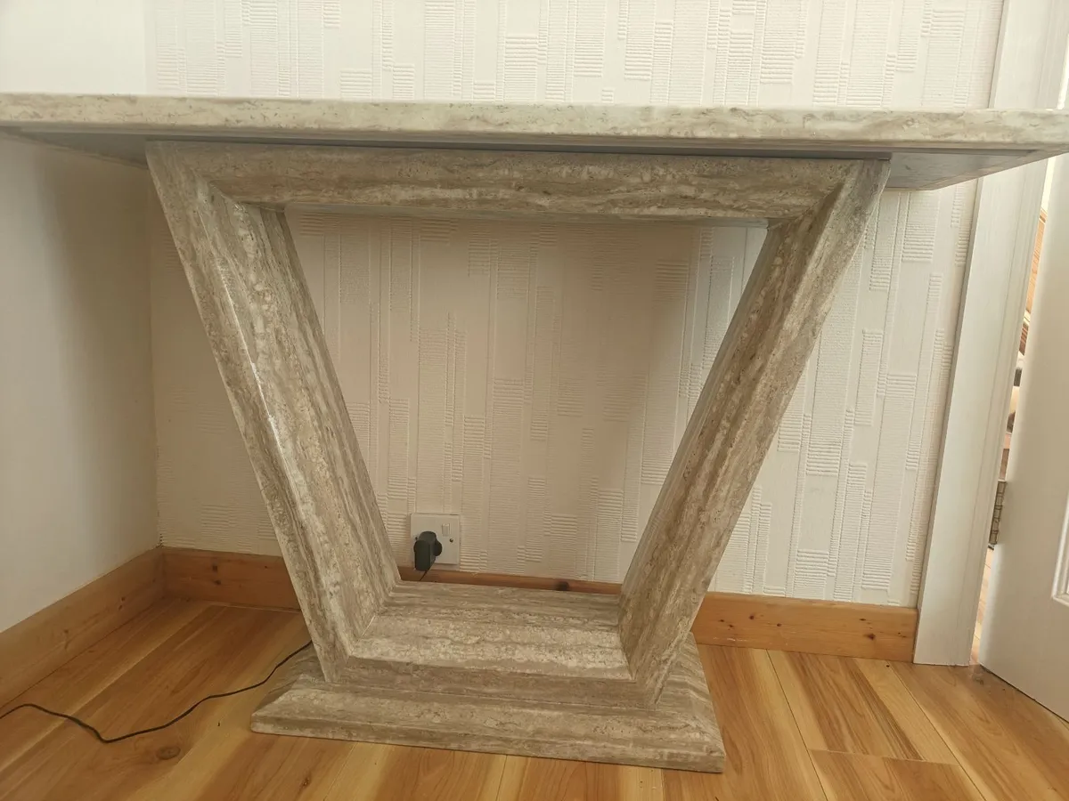 Travertine Console Table - Image 2