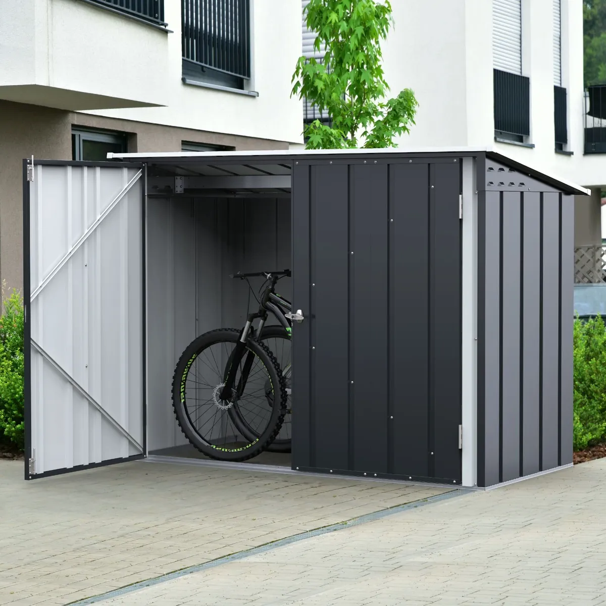 2🚲 6×3 Steel Bicycle Store – Secure Storage - Image 1