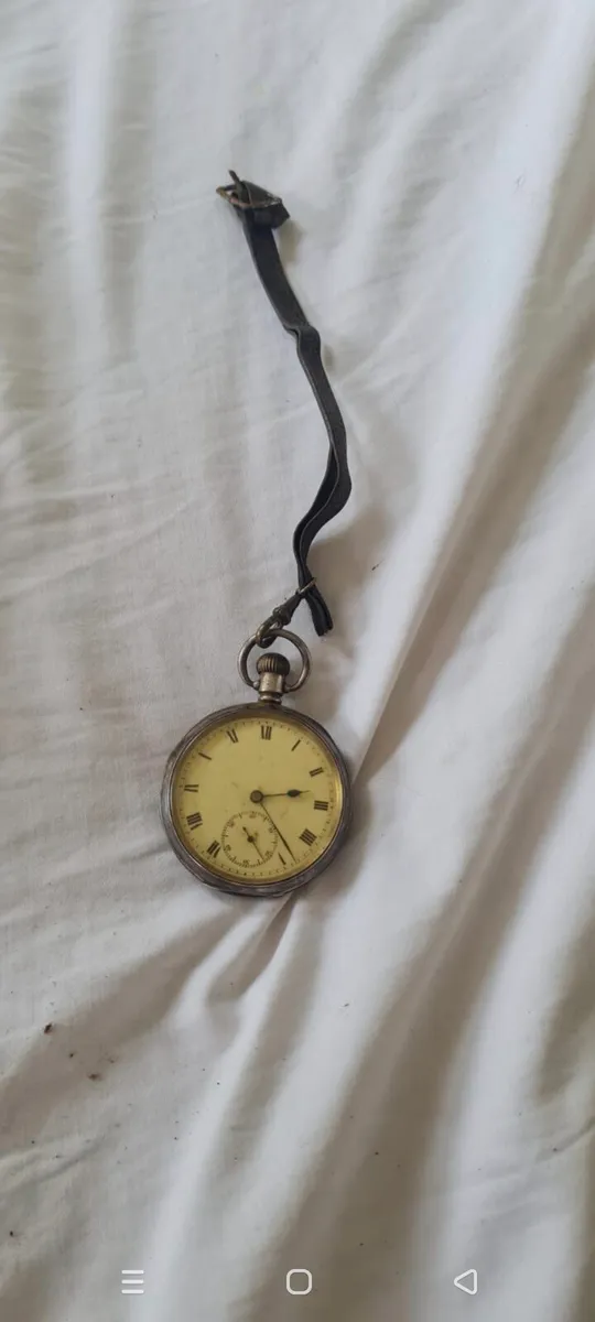 Antique silver pocket watch - Image 1