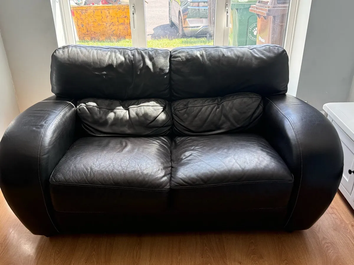 3 & 2 seater Leather couches - Image 2