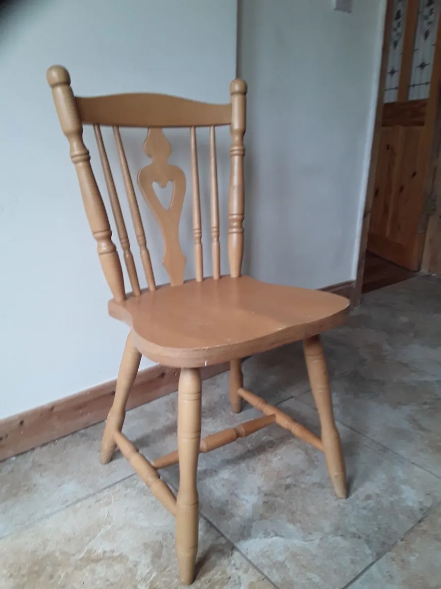 Heavy strong pine kitchen chair suitable for match - Image 1