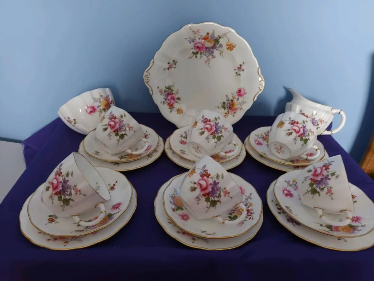21 please. ROYAL CROWN DERBY CHINA TEA SET - Image 3