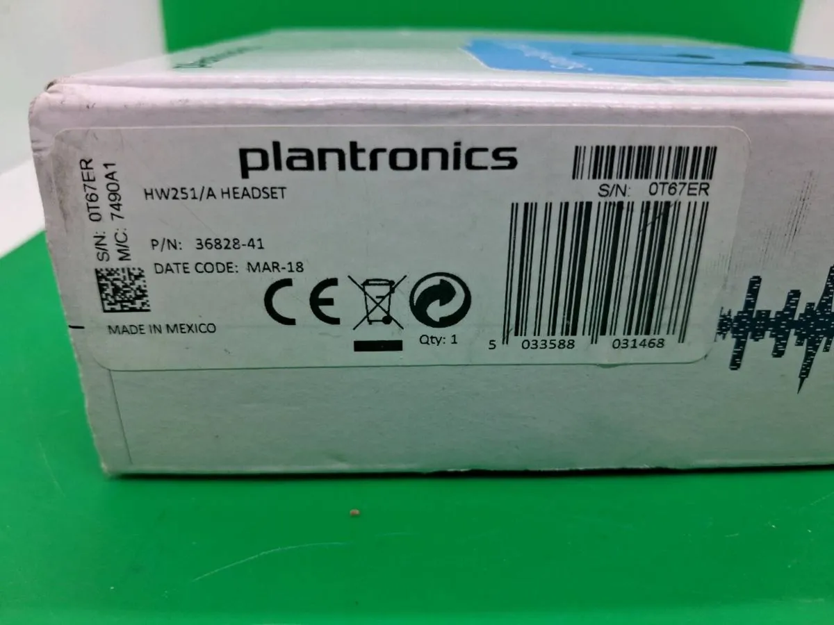 Postage - Plantronics HW251 Wired Headset SupraPlu - Image 2