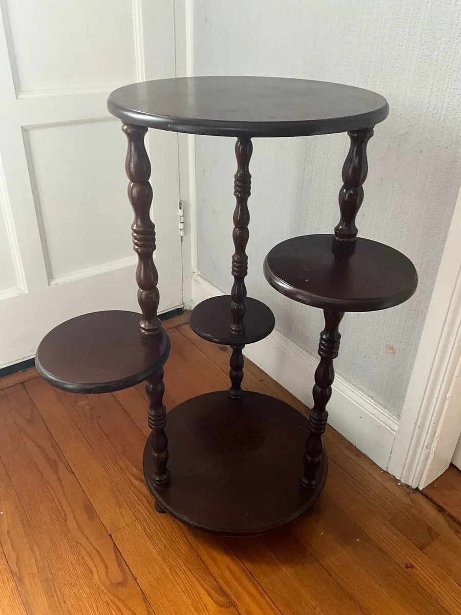 Vintage Tiered Mahogany Plantstand - Image 4