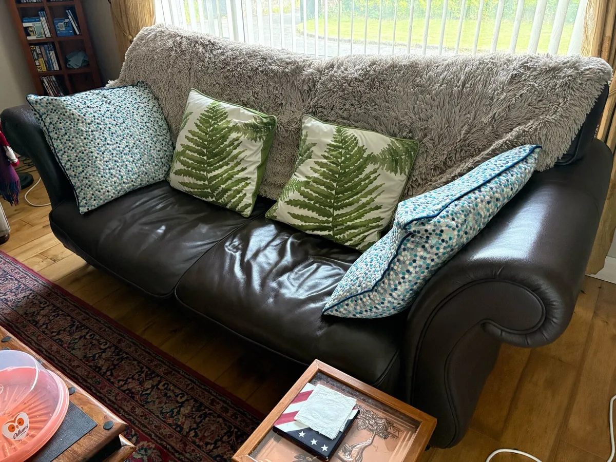 Large leather sofa - Image 2