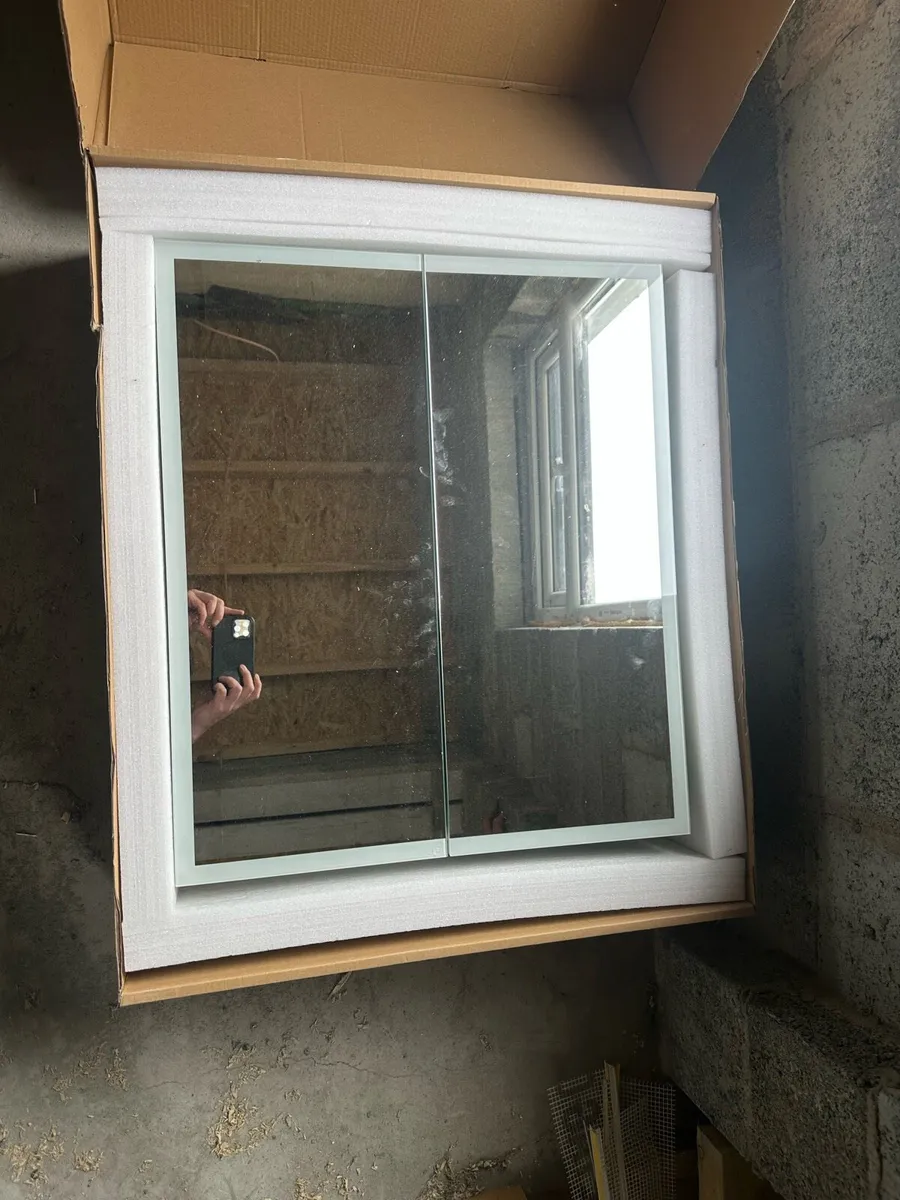 Mia LED Bluetooth 700 x 600mm Bathroom Cabinet - Image 2