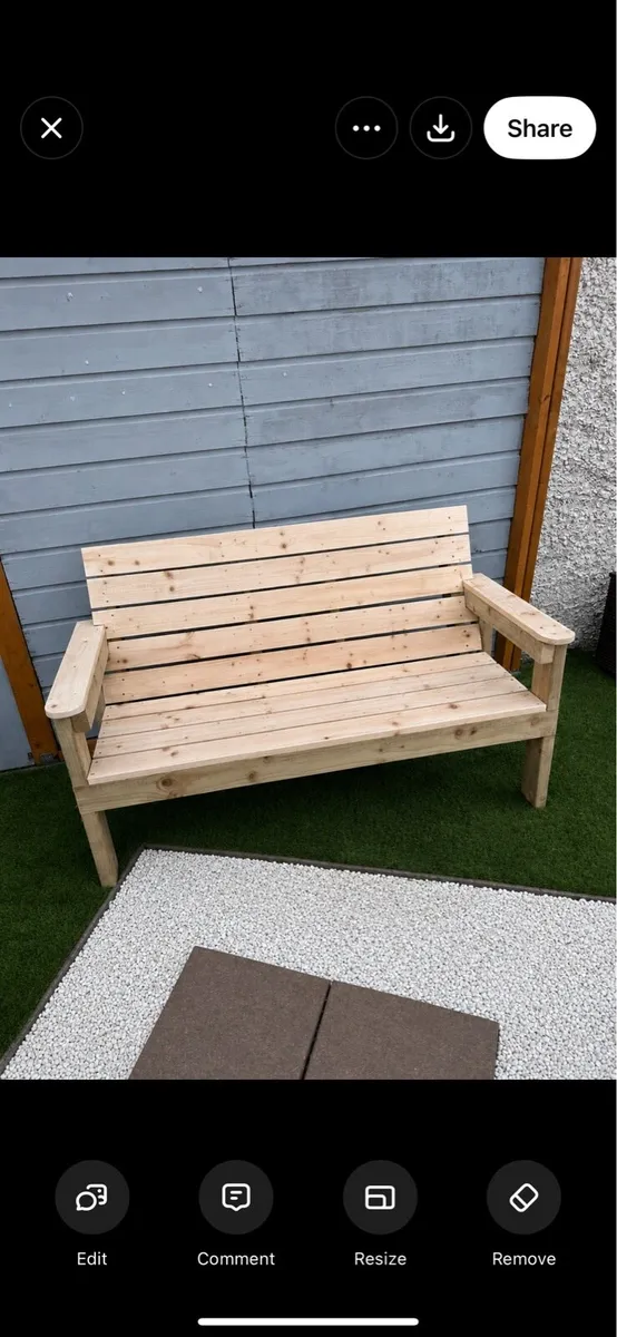Handmade Garden Bench - Image 1