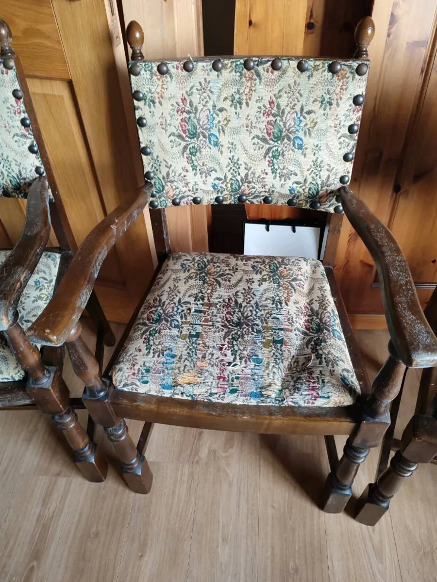 Set of 4 Traditional Wooden Dining Chairs - Image 4