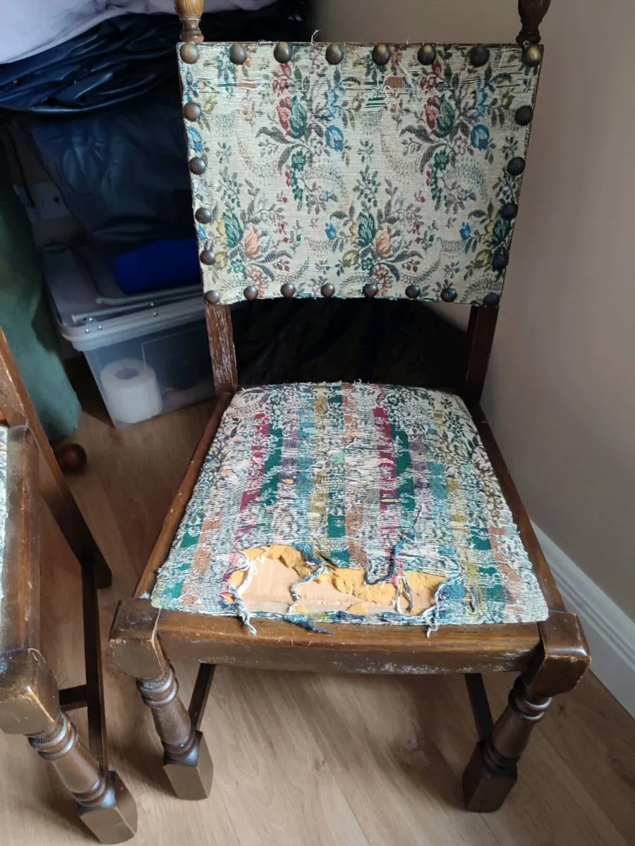 Set of 4 Traditional Wooden Dining Chairs - Image 2