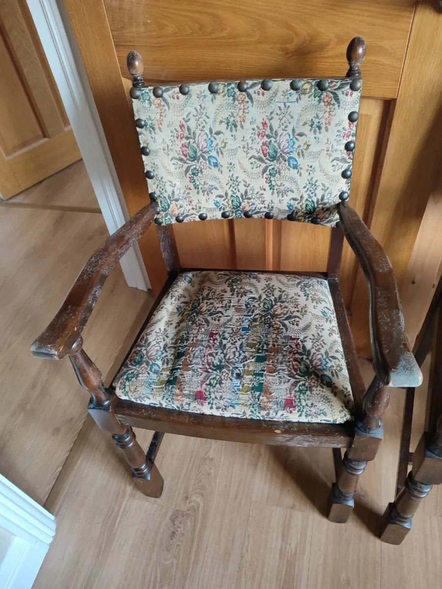 Set of 4 Traditional Wooden Dining Chairs - Image 3
