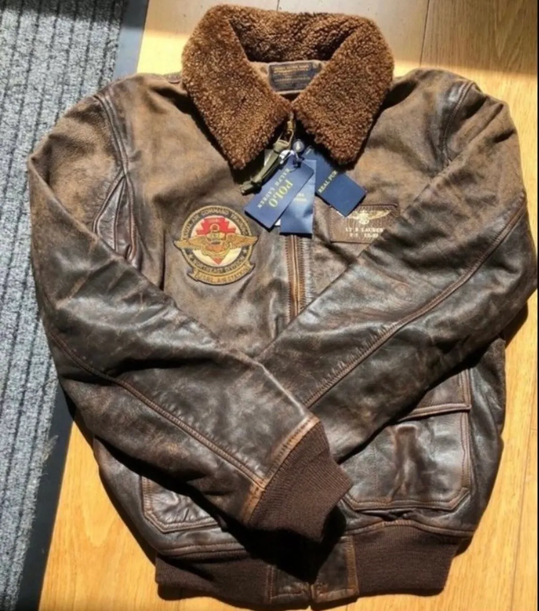 Ralph Lauren Iconic G-1 Bomber Leather Jacket - Image 2