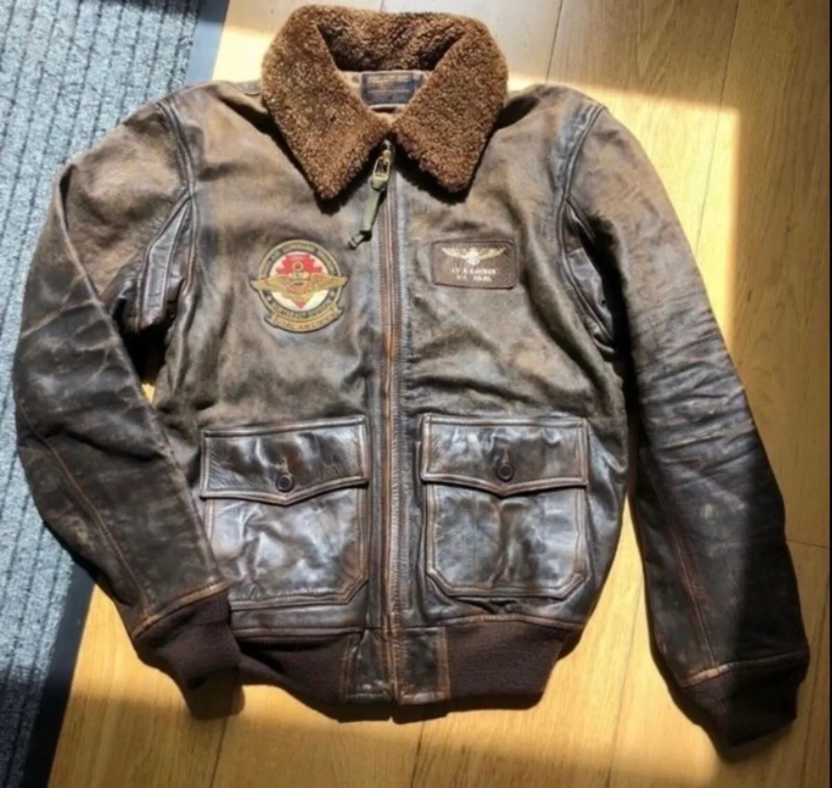 Ralph Lauren Iconic G-1 Bomber Leather Jacket - Image 1
