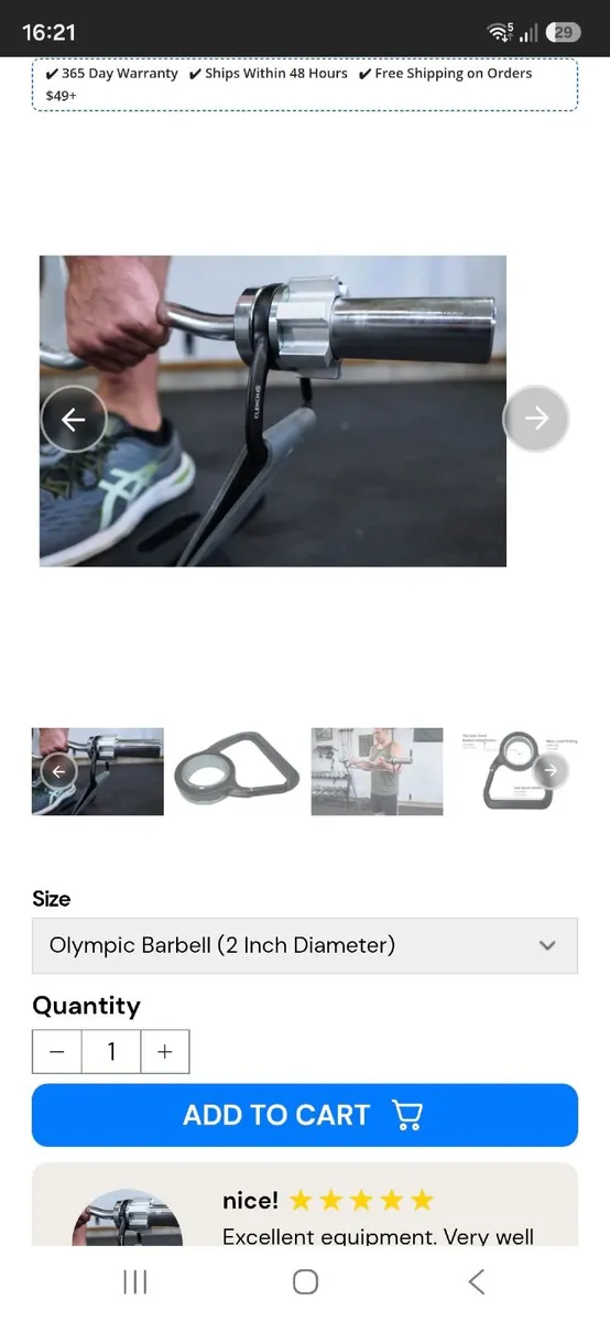 barbell / Olympic bar resistance band hooks - Image 3