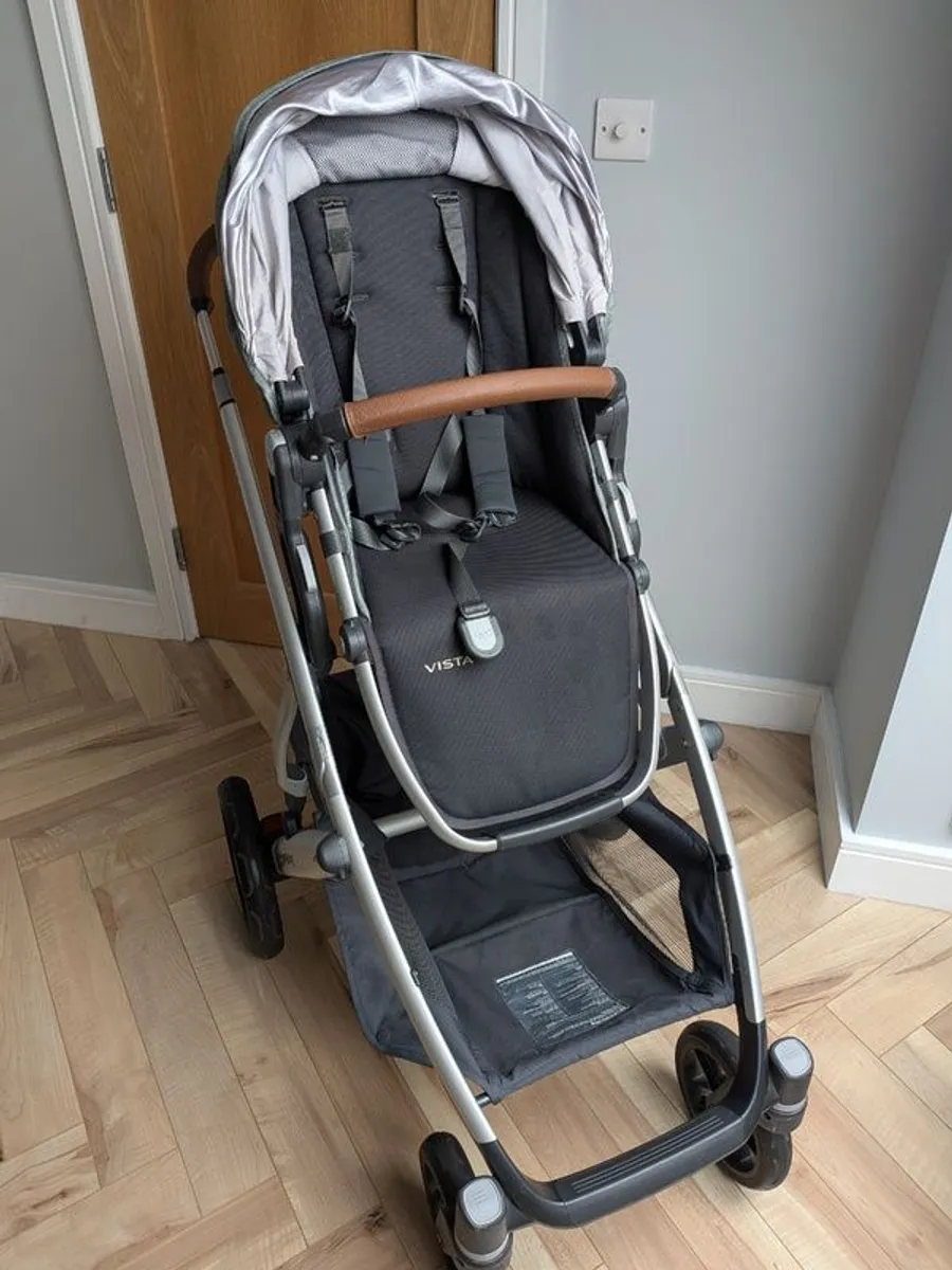 Uppababy Vista Pushchair System Buggy Bassinet Carrycot Emmett Green - Image 1