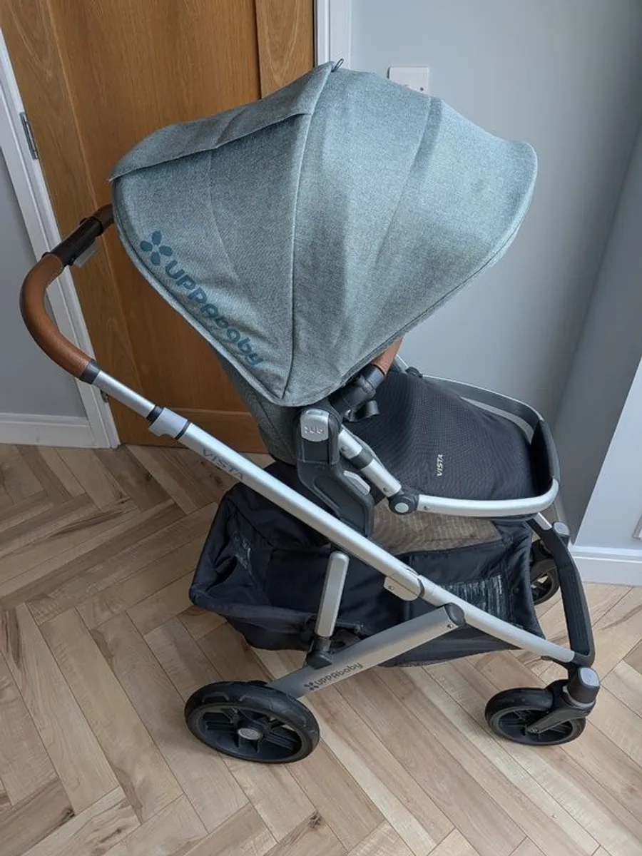 Uppababy Vista Pushchair System Buggy Bassinet Carrycot Emmett Green - Image 3