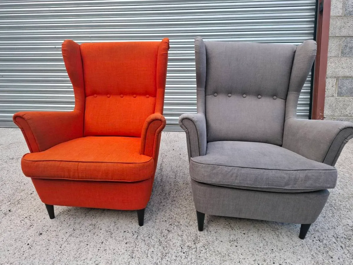 IKEA STRANDMON Wingback Armchairs (DELIVERY) - Image 3
