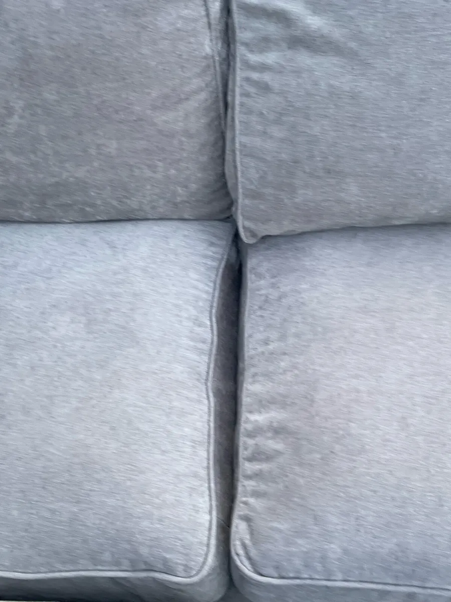 Grey L shaped corner sofa /couch with footstool - Image 4