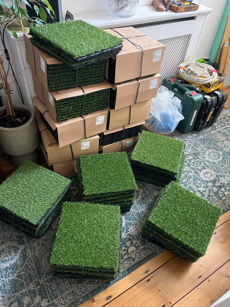 Artificial grass tiles, Ikea Runnen, new @50% RRP - Image 1
