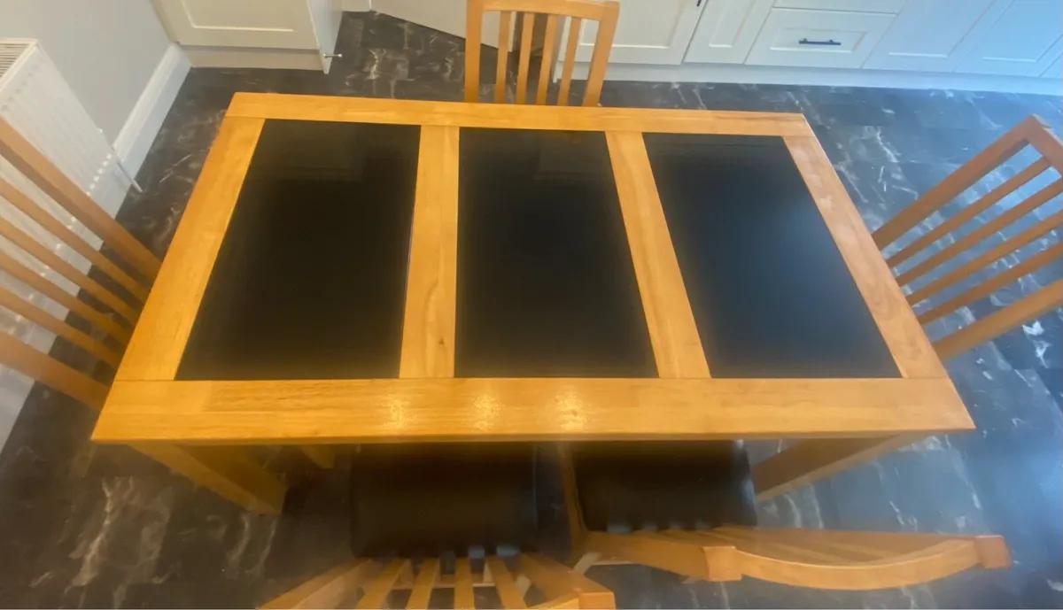 Wood Effect Dining Table & 6 Chairs - Image 2