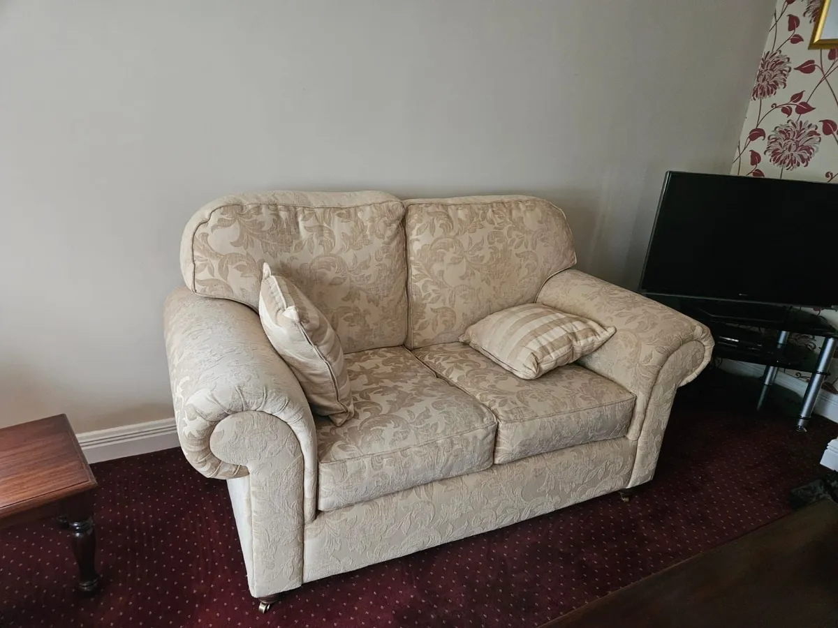 3 and 2 seater sofa and queen Ann armchair - Image 2