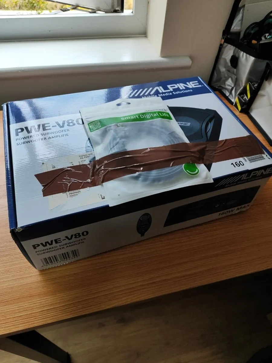 Brand New Alpine PWE-V80 Powered Subwoofer (160W) - Image 2