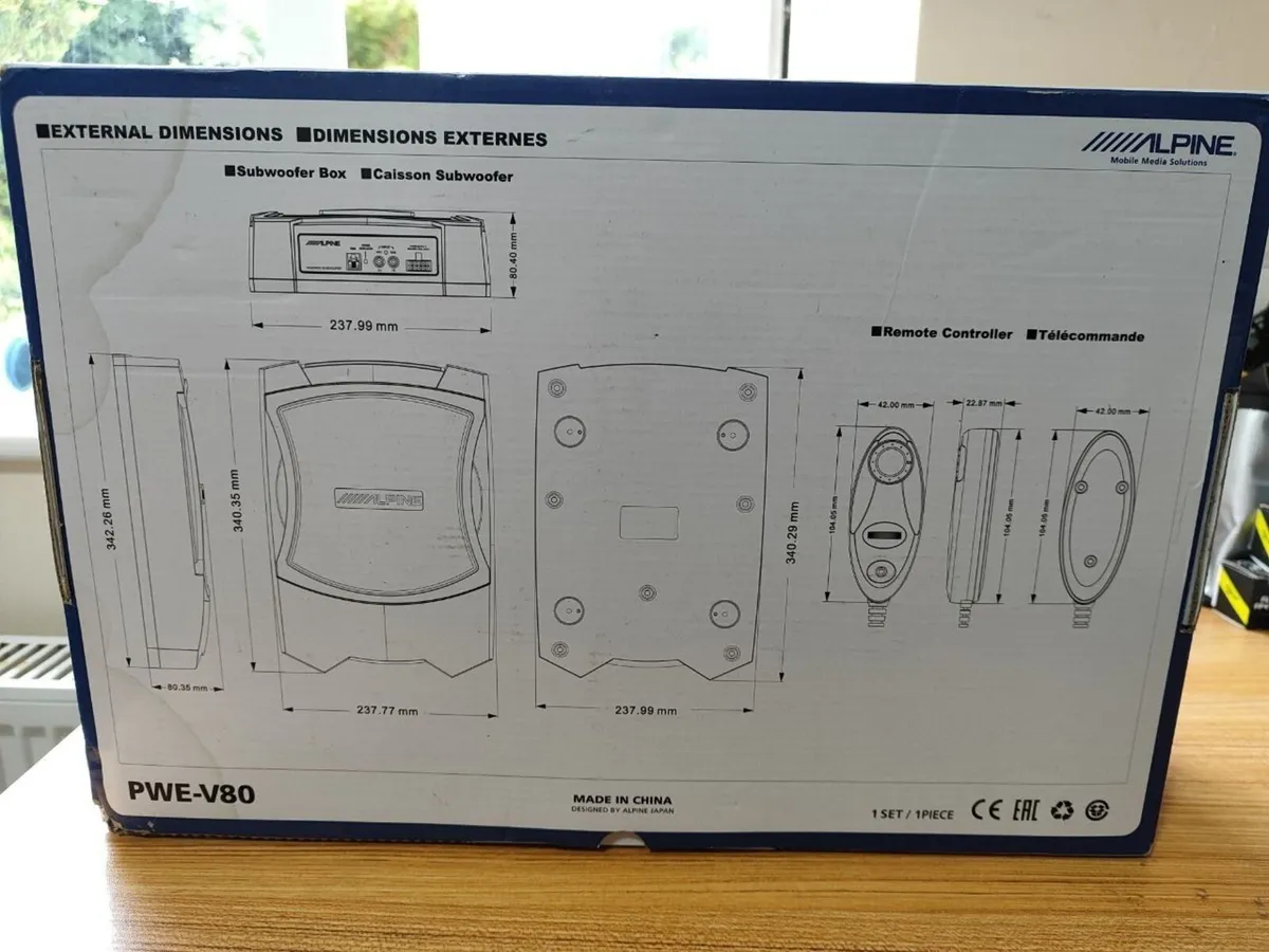 Brand New Alpine PWE-V80 Powered Subwoofer (160W) - Image 3