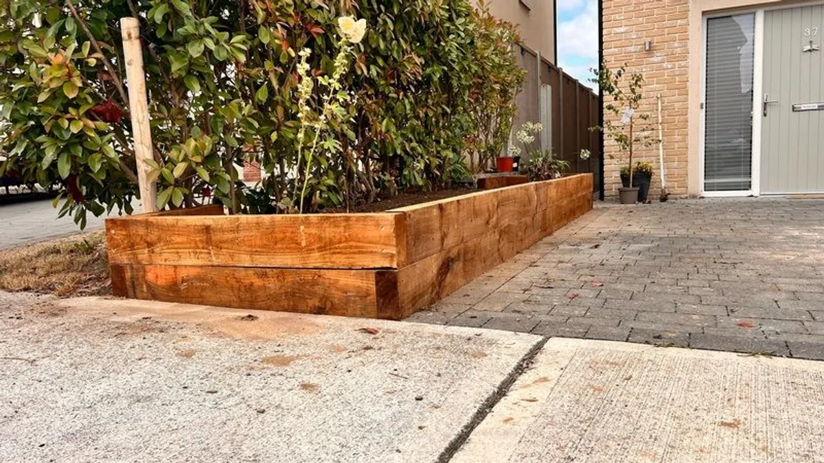 Front Porch Planter Box, Garden Sleepers Edging - Image 4